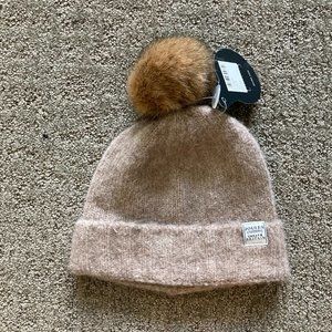 NWT beanie with removable pom
